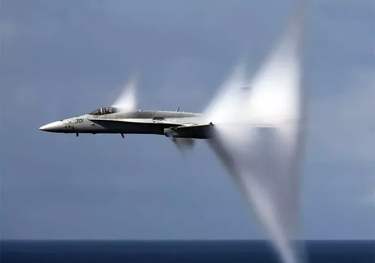 F-18 trans sonic flight