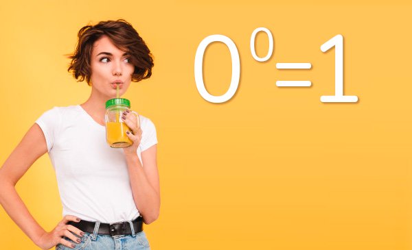 0 raised to the power of 0 = 1